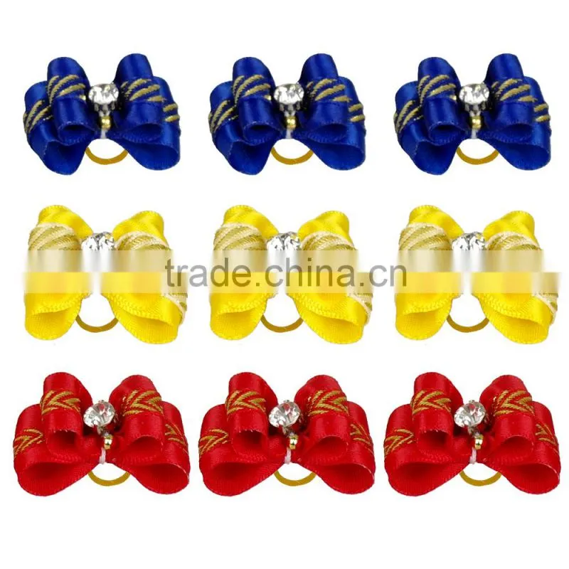 Multi Color Handmade Grooming Bows Wholesale Dog Hair Bows