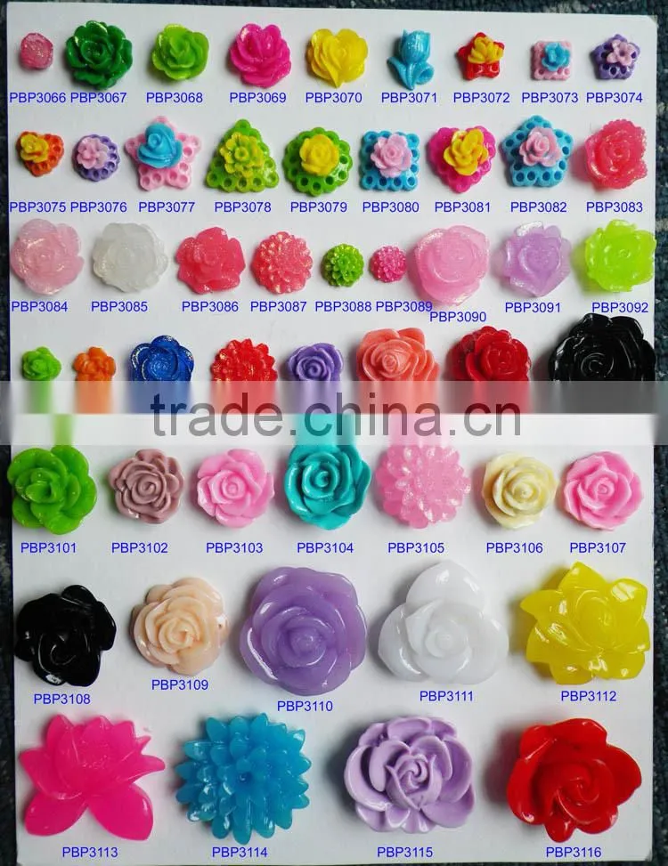 DIY resin flower bead or sticker peony flowers