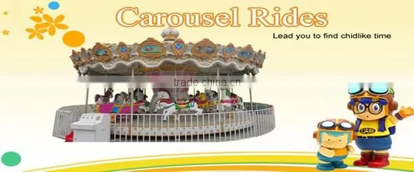 2016 Lovely rotating merry go round with 24 seats for kid game playing