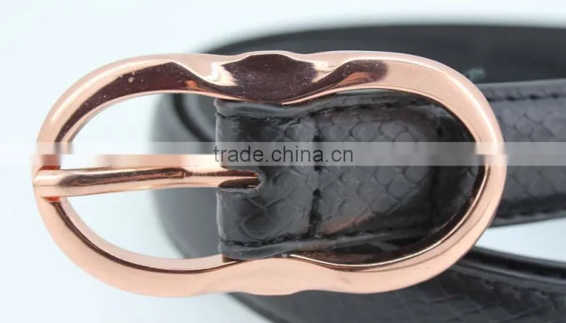 2015 New Design women accessories pu belt with black leather for jeans in YiWu