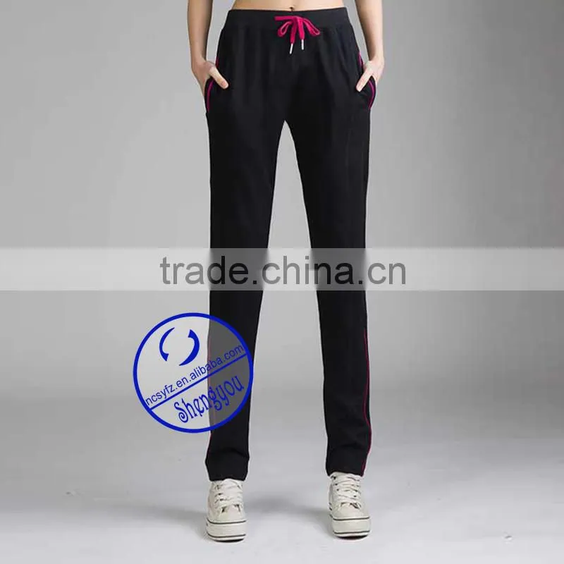2015 custom wholesale quality womens sport jogger pants