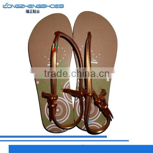 Wholesale back strap women wedge flip flop sandals