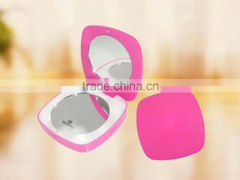 Square LED Compact mirror for traveling