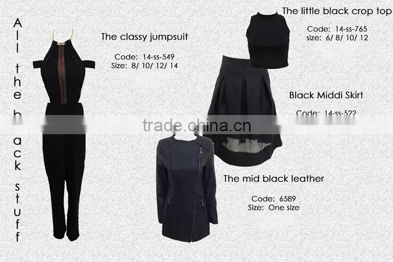 European Style Black short pencil skirt