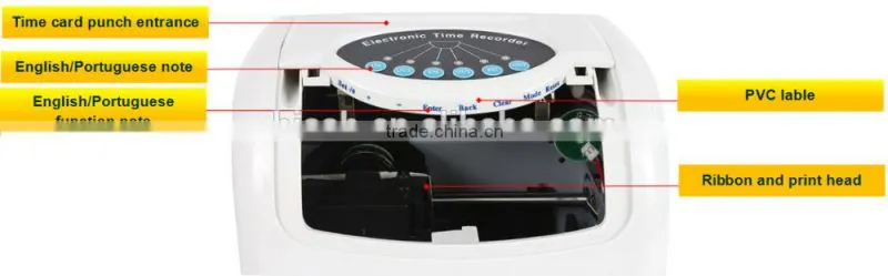LCD display card punch time clock/card punch time clock machine