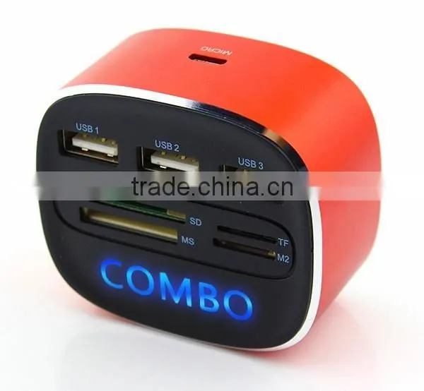 Aluminum Mini 3 Ports USB 2.0 Hub