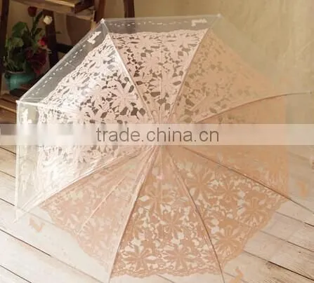 factory custom wholesale lovely kids silk screen transparent umbrella