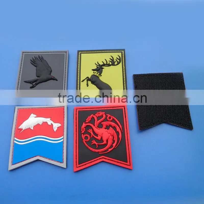 Custom glow in the dark patch/patch label/pvc patch