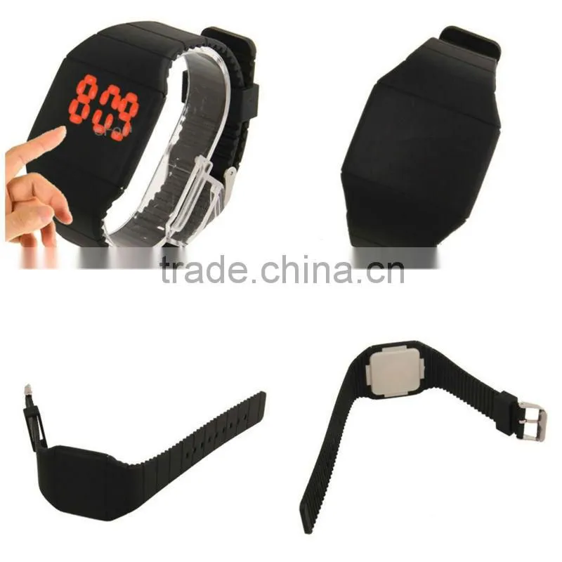 2013 Fahion super thin band silicon Led watch