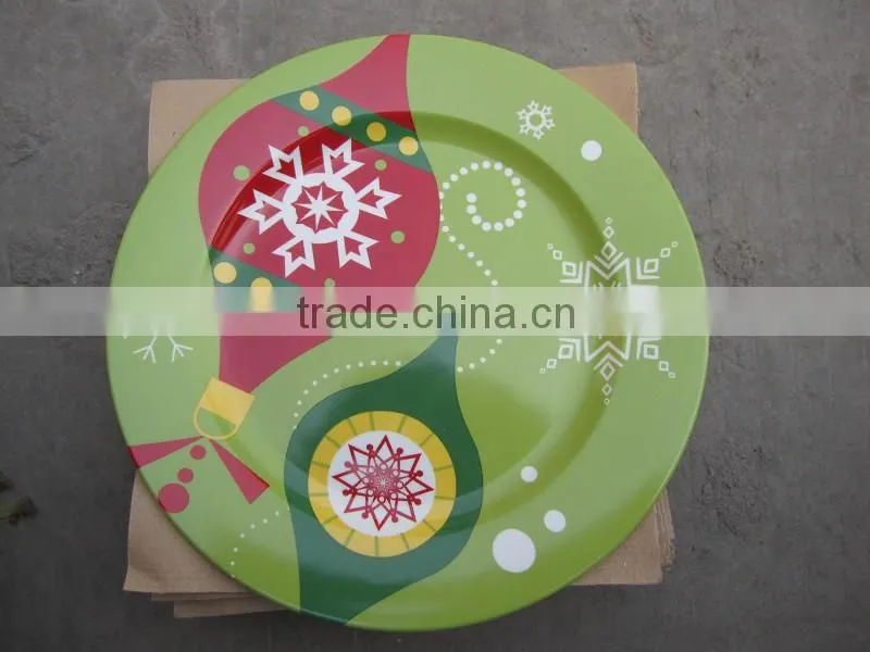 Colorful decal ceramic plate,bulk porcelain plate,serving dishes