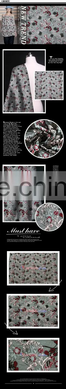2016 Hot Selling Product High Quality Embroidery Latest Fashion Element Polyester Fabric