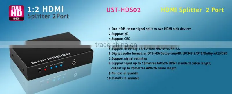HD Splitter 2 Port HD 3D Splitter hd splitter 2 port
