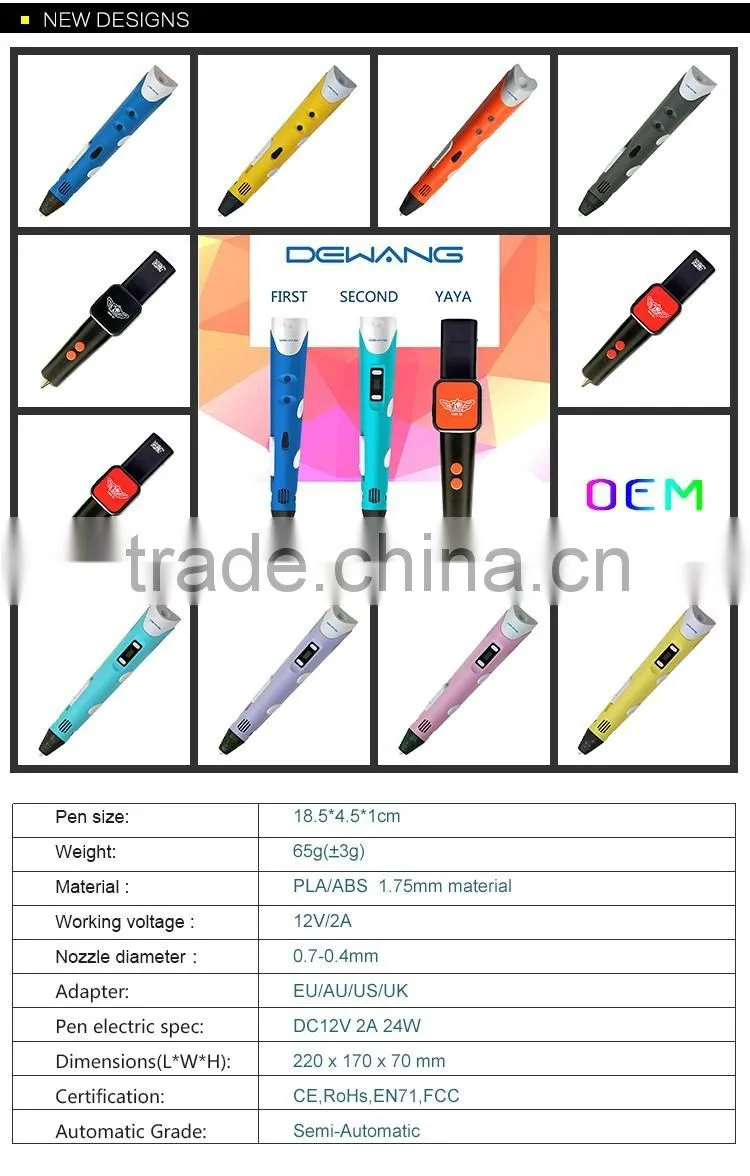 Wholesale 2016 novelty kids toy 3D pen 3D drawing pen
