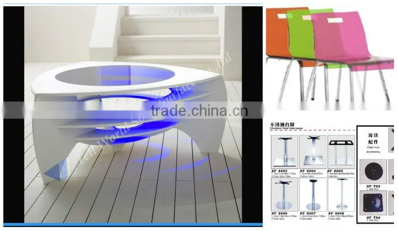 6 seaters solid surface dining desk/model dining table