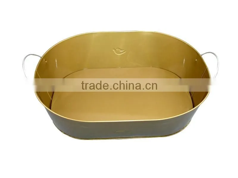 Big Tray with Handle Tin Material