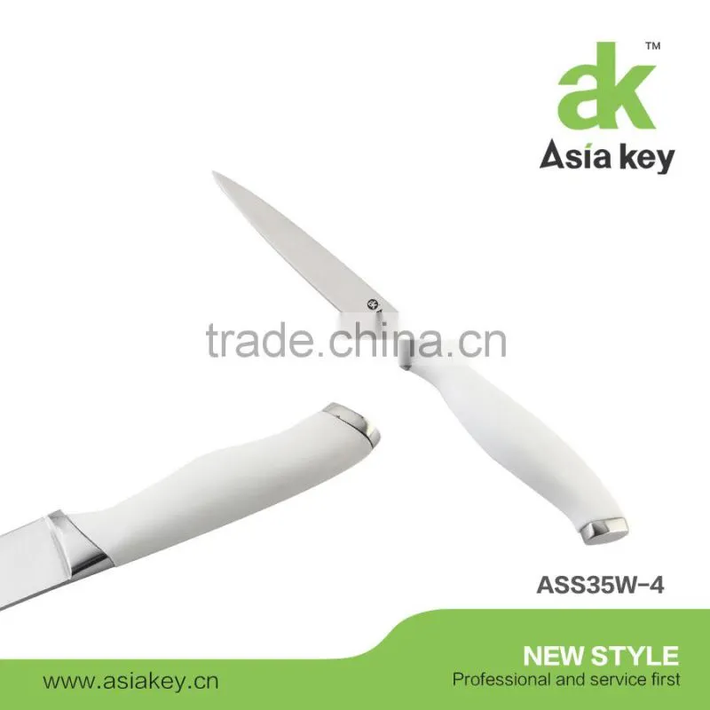 Elegant kitchen knife set silicone handle soft touch handle