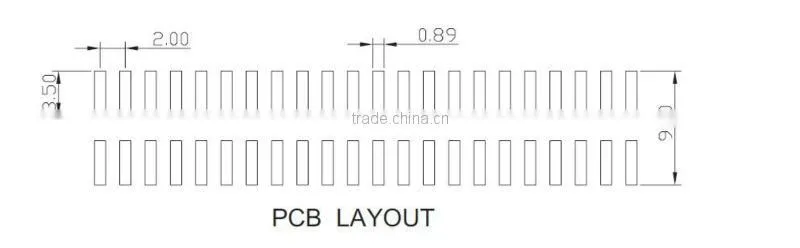 Pitch 2.00mm dual row/side entry/SMT type female header