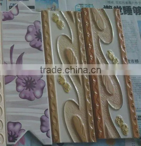 Glazed ceramic bathroom tile borders