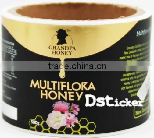 Hot Sale Waterproof Honey Bottle Label