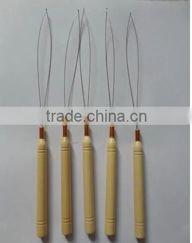 micro rings loop tool loop threader pulling needle used with hair plier and beads for human hair feather extension tools