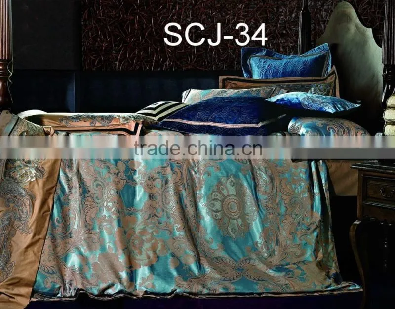 popular luxury jacquard embroidery bedding set