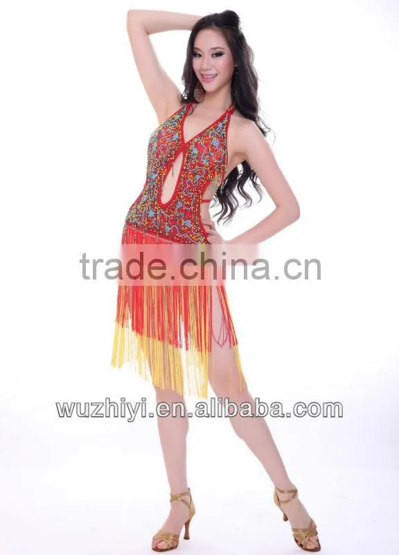 Latin Ballroom Dance Dress Free Size Belly Dance Costumes