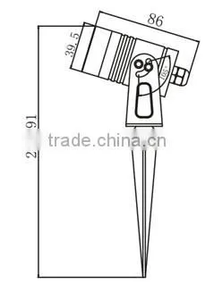 YD-3703 1*3W aluminum outdoor spot led lighting ip65