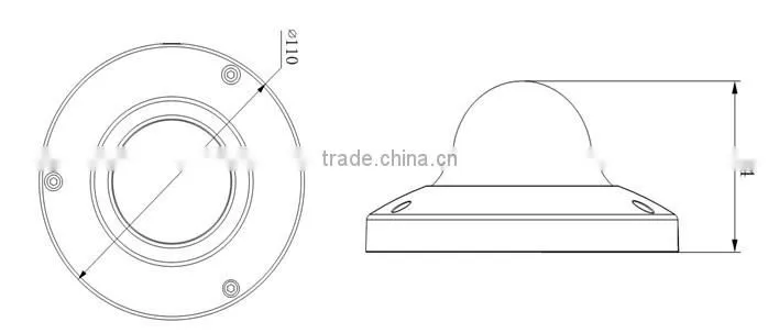 2015 original Dahua DH-IPC-HDB4300C 3 Megapixel POE ONVIF2.0 HD IP CCTV Mini Dome network camera