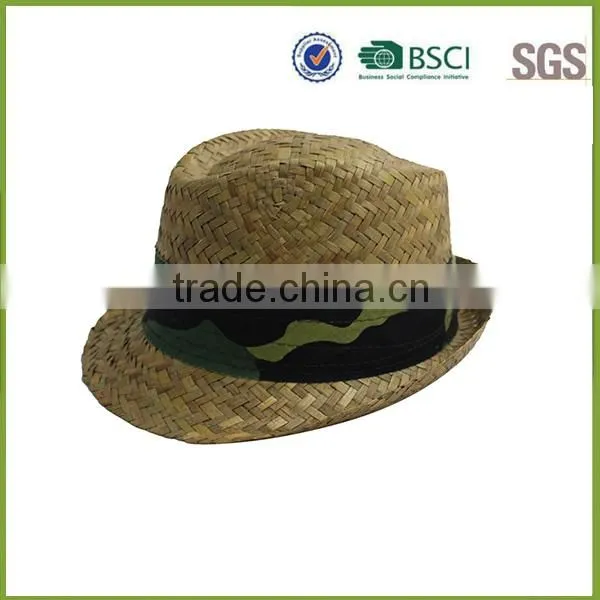 Yellowish brown straw hat blank crochet straw hat