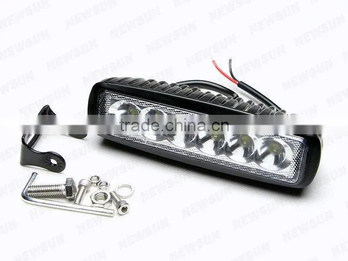 black housing flood offroad 18W LED off road work lamp 18w LED worklight lamp 12V/24V 18W LED work light bar bulbs
