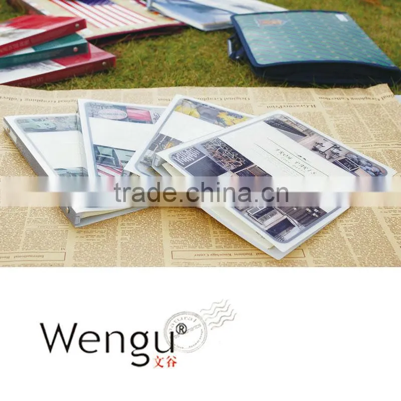 cheap plastic cover spiral notebook with colored paper