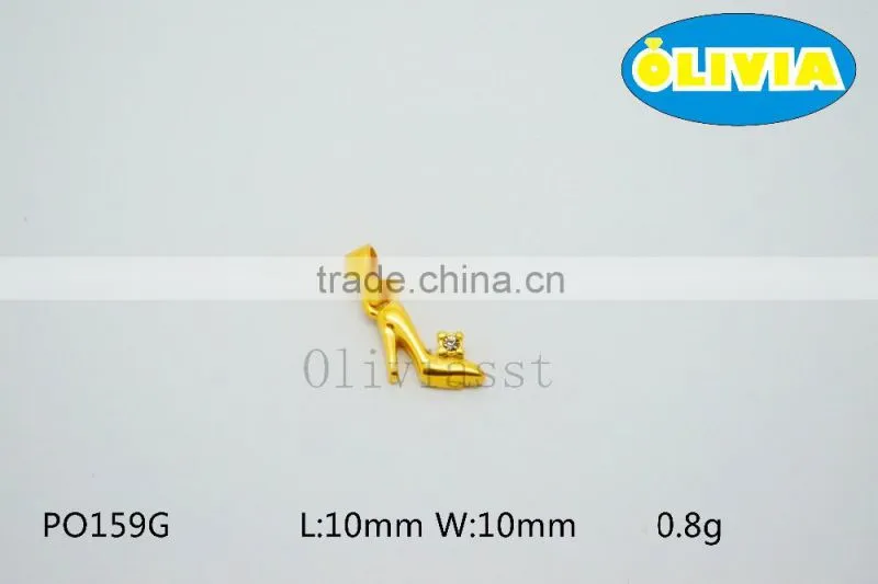 Olivia 2016 New Fashion Modern 316 Stainless steel Cast Metal High-heeled shoes Pendant