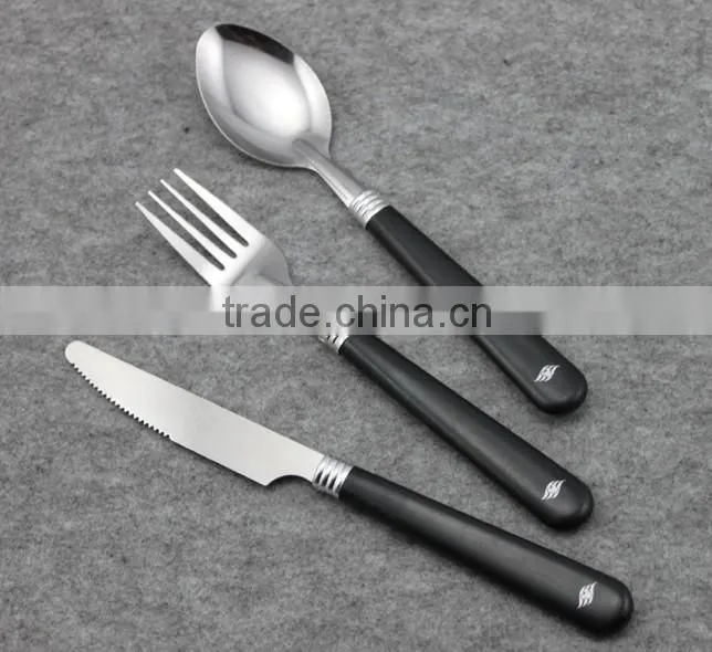 3pcs set plastic handle cutlery