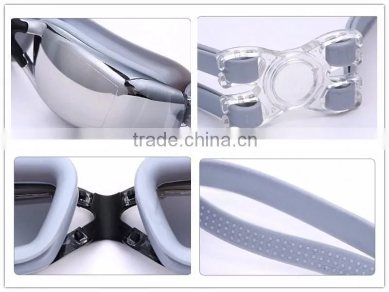 Coool design electroplated waterproof swimming goggles anti fog swimming glasses for adults