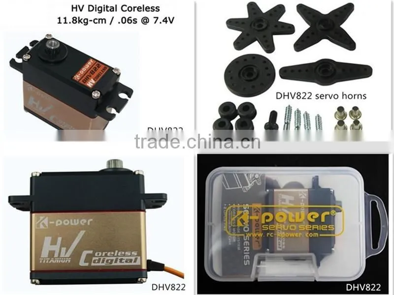 360 degree rotation servo DHV822 Digital Titanium Gear robotic arm servo motor