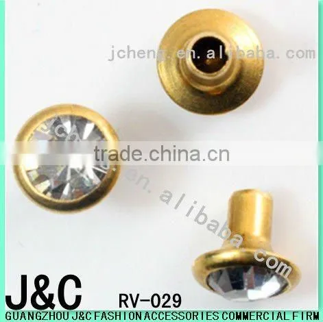 round rhinestone rivet