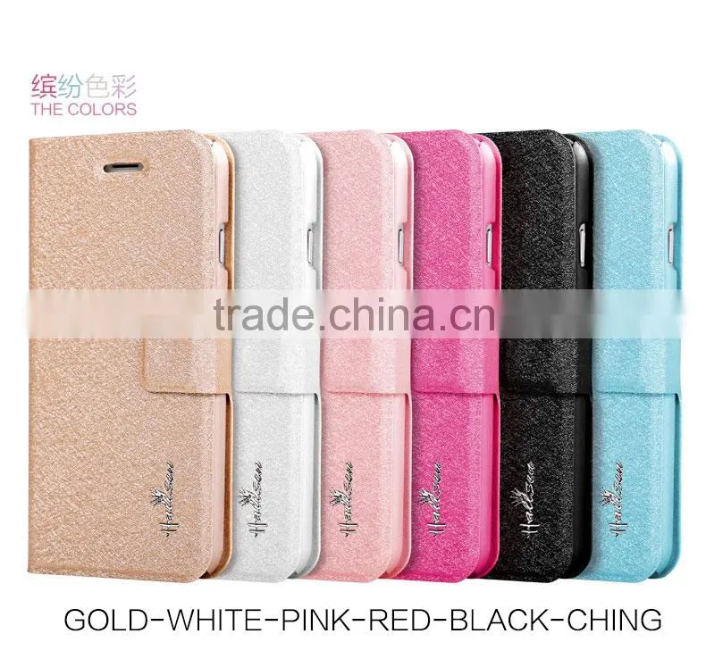 LZB hot selling silk grain flip leather case for samsung galaxy A8