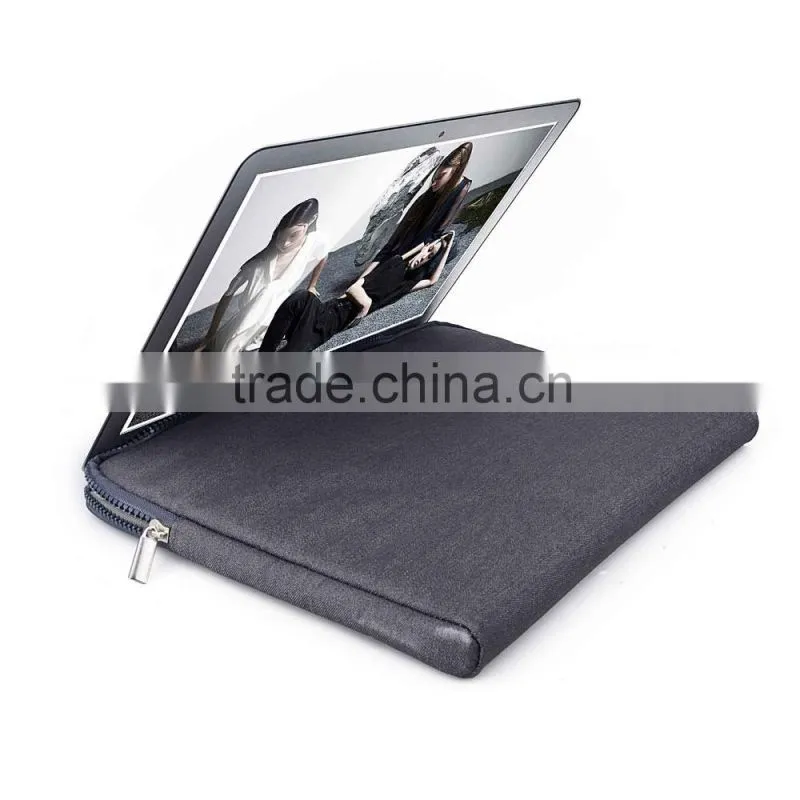 Multifunction laptop shoulder strap bag briefcase premium denim fabric 11-15 inch notebook computer for macBook case B022845(1)