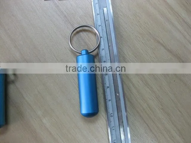 aluminium usefull keychain pill holder