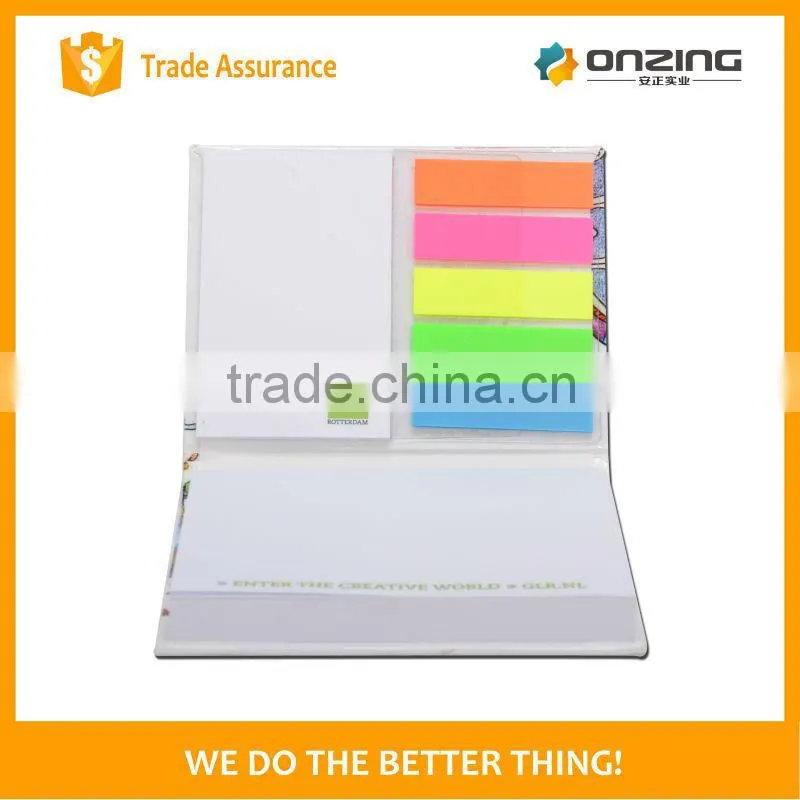 Assorted sticky pad memo notepad with logo for promotion