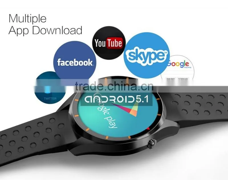 Smart Watch I3 Android 5.1 MTK6580 Google s Heamaprt rate monitor Pedometer G-sensor Wifi GPS for smart phones