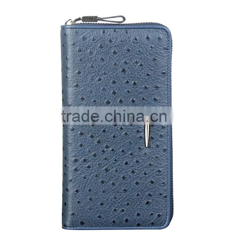 QIALINO New Long Wallet Luxury Ostrich Leather branded women wallet handbag