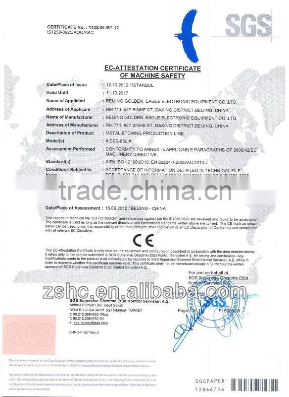 Double Side pcb etching machine/PCB Electronic Production Equipment