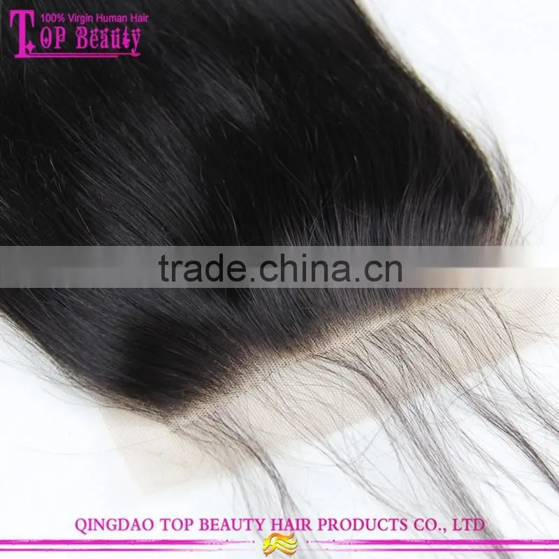 Qingdao Factory Price Hair Closure Piece Vrigin Brazilian Straight Lace Closure Free Parting Lace Closure