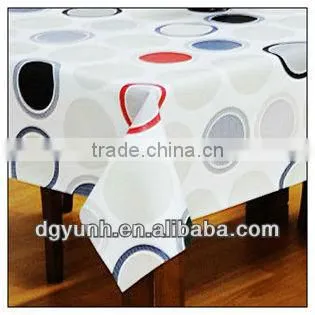 Orange Pokla Dot Vinyl Tablecloth