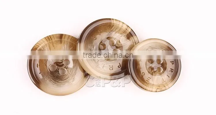 2016 New made custom plastic resin button for clothing