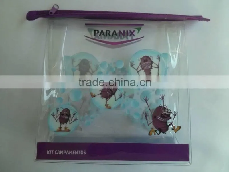 4c printing plastic insulated clear pvc cosmetic bag