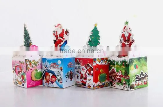 round empty decorative christmas gift box