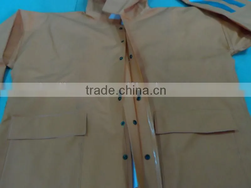 hi vis reflective fishing rainsuit, TC twill with PVC coating