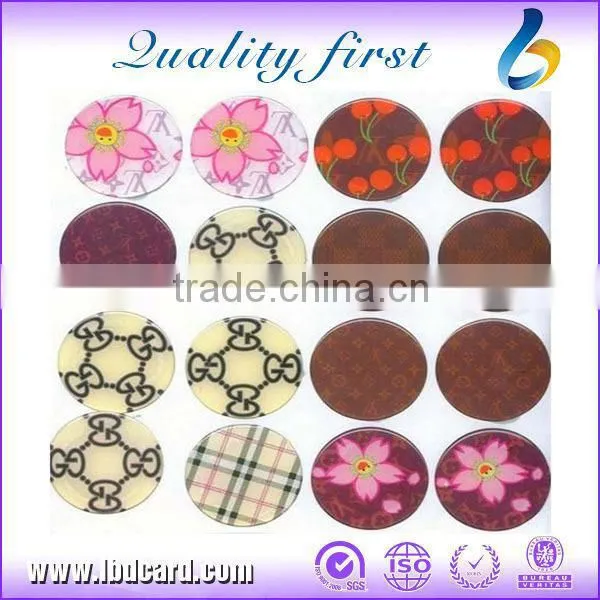Fudan Both Sides And One Side Printing Label Crystal Epoxy Cards